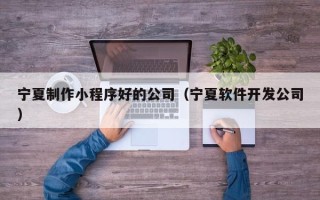 驻马店宁夏制作小程序好的公司（宁夏软件开发公司）